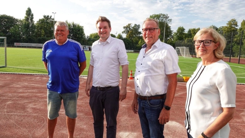 Sommertour Besuch bei Thomas Breimann VfB Waltrop Michael Breilmann